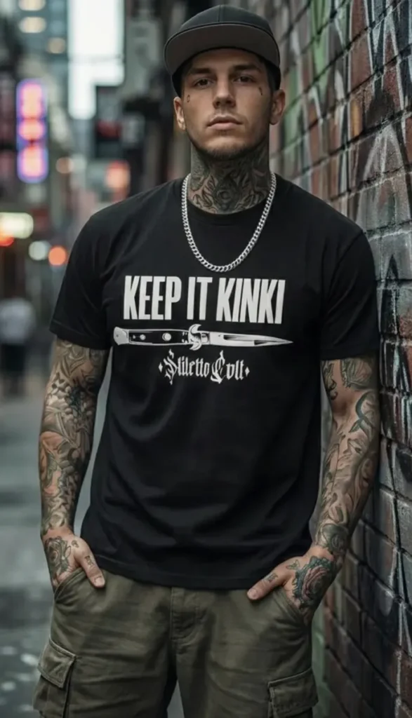camiseta inkubus tattoo x stiletto cvlt keep it kinki hombre